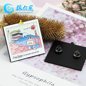 Épingle <span class=keywords><strong>en</strong></span> émail souple <span class=keywords><strong>en</strong></span> alliage de dessin animé créatif bon marché Sunrise Mountain pic alliage paysage figure épingle <span class=keywords><strong>en</strong></span> émail souple personnalisée - Product Image 3