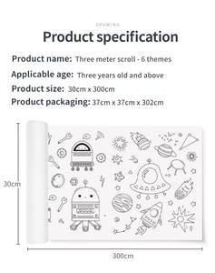 Superdots 3M Kertas Gambar Grafiti Raksasa, Tidak Berantakan Desain Yang Berbeda Kertas Mewarnai Dinding Anak-anak Papan Goresan Seni Kit - Product Image 4