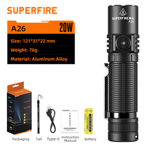 Đèn pin <span class=keywords><strong>LED</strong></span> di động chất lượng cao bằng hợp kim nhôm, 5 chế độ, công suất cao, độ sáng cao, sạc lại được, chống nước, khuyến mãi - Product Image 2