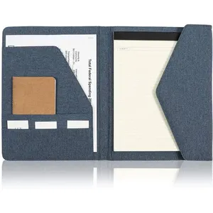 Professional Legal Notepad Portfolio, Waterproof Fabric Folio Notebook Binder, Pad Holder Folder Organizer