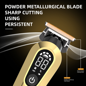 Recortadora de Pelo Eléctrica de Acero Inoxidable Personalizable <span class=keywords><strong>para</strong></span> Hombre, con Pantalla LCD y Cuchillas Resistentes al Calor, <span class=keywords><strong>para</strong></span> Uso Doméstico y Comercial - Product Image 6