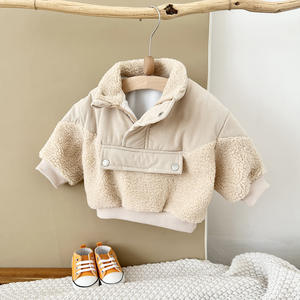 冬の新生児服幼児男の子用暖かいプルオーバー子供用厚手の服 - Product Image 3