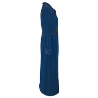 218627 mode jean robes femmes décontracté élégant à manches longues boutonnage longues Denim robes pour femmes dames robe de bureau