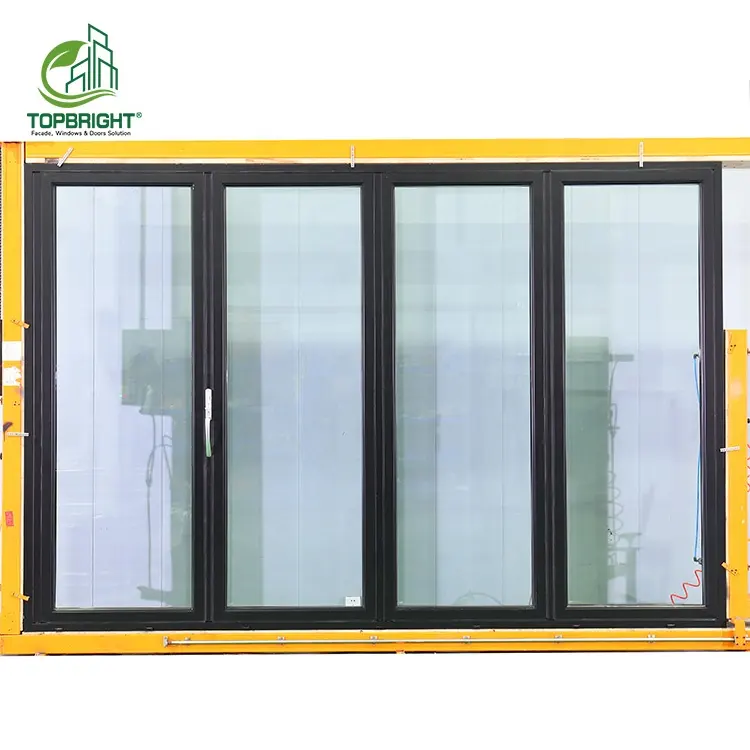 Villa Bifold Akkordeon Türen Glaswand system Lowes Doppel Aluminium Schiebe-und Faltglas tür