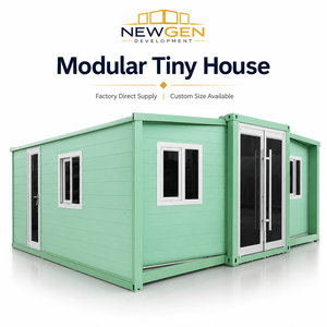 NEWGEN DEVELOPMENT Casa Modular Pequeña, Casas Contenedor de Acero, Diseño Moderno Expandible, Fácil Instalación, Casa Prefabricada Rectangular - Product Image 1