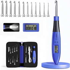 Juego <span class=keywords><strong>de</strong></span> Agujas <span class=keywords><strong>de</strong></span> Ganchillo <span class=keywords><strong>de</strong></span> Aluminio Iluminadas, 12 Tamaños <span class=keywords><strong>Diferentes</strong></span>, Agujas Intercambiables, Diseño Ergonómico, Contador <span class=keywords><strong>de</strong></span> Puntos Digital LED <span class=keywords><strong>de</strong></span> 2 Niveles - Product Image 1