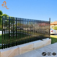 Clôture modulaire en aluminium pré-assemblée à lames verticales, clôture en lattes d'aluminium facile à installer, écran d'intimité extérieur