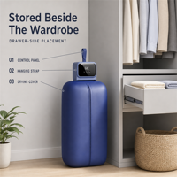 Séchoir à linge portable suspendu avec 5 protections intelligentes pour un séchage sûr en camping et en extérieur – Aide au séchage rapide