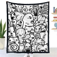 Nouvelle Couverture à Colorier DIY Monstre de Dessin Animé – Couverture Amusante à Gribouiller avec Marqueurs pour Activités Créatives à Domicile et Cadeaux DIY