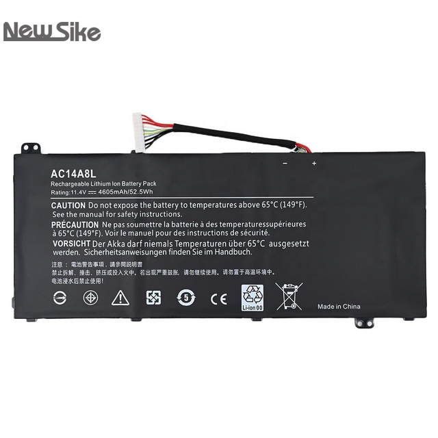 High Quality 52.5Wh 4605mAh AC14A8L Laptop Battery for Acer VX5-591 VX5-591G VX5-591G-58AX V15 Nitro VN7 VN7-791 VN7-571G-58SN