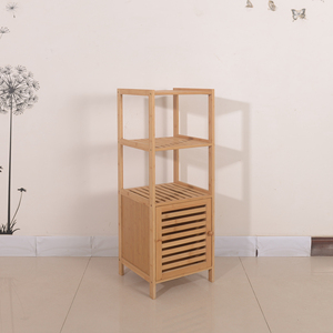 <span class=keywords><strong>Meuble</strong></span> de salle de bain contemporain en <span class=keywords><strong>bambou</strong></span>, armoire de rangement d'angle moderne pour toilettes, combinaison au sol, design élégant, 4 meubles de salle de bain - Product Image 1