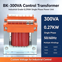 Transformateur de contrôle monophasé haute performance 300VA, 380V vers 220V, enroulement en cuivre et résine pour éclairage d'instruments