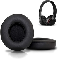Bantalan telinga pengganti busa memori, Earpad pengganti untuk Beats Solo 2.0/3.0 nirkabel & berkabel, bantalan telinga Headphone