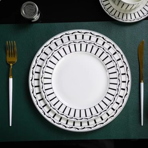 Plato de Cerámica Redondo y Poco Profundo de Alta Gama, Estilo Occidental, para Filetes, Postres, Banquetes de Hotel - Product Image 2