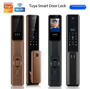 Serrure à empreintes digitales, serrure électronique domestique avec télécommande Wi-Fi et reconnaissance faciale 3D automatique - Product Image 1