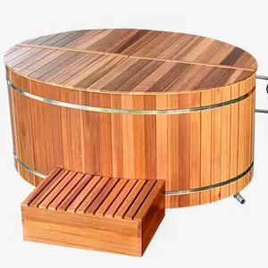 New Design 2 Person Wooden Small Ice Bath Ice tub Pool For Fitness Recovery Cold Plunge Chiller Optional