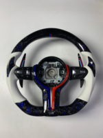 Cuir en fibre de carbone forgé sur mesure de haute qualité pour volant E39 - Style sportif 3 branches pour F20/X5-X6/M3-M6 Affichage LED