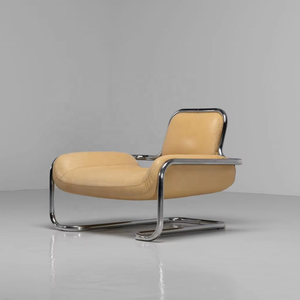 Sillón de Balcón Convexo de Acero Inoxidable de Diseño Nórdico, Sofá con Respaldo Personalizado para Sala de Estar, Mueble para el Hogar - Product Image 4