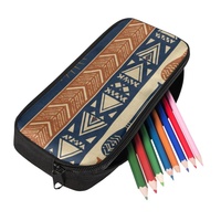 Ensemble de sac à dos scolaire personnalisé avec imprimé canoë hawaïen, sac à déjeuner et trousse à crayons, kit trois pièces en polyester