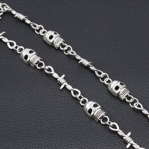 Collar con Colgante de Cruz, Aleación de Zinc, Diseño Gótico, Joyería para Fiestas, Forma Geométrica, Amuleto de Calavera, Cadenas de Moda, Collares - Product Image 4