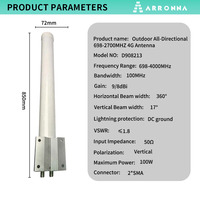 Antenne omnidirectionnelle en fibre de verre LTE 4G 698-4000 MHz, antenne extérieure MIMO en fibre de verre 2G3G4G pour routeur AP, répéteur, amplificateur