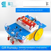 Kit de voiture robot intelligente D2-1 pas cher avec suivi de ligne, pièces en plastique et métal pour jouet DIY (10-12 mois)