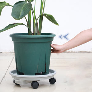 K233 Grand pot de fleurs en plastique carré blanc et gris durable <span class=keywords><strong>pour</strong></span> l'extérieur Plateaux de transport <span class=keywords><strong>pour</strong></span> soucoupes <span class=keywords><strong>à</strong></span> <span class=keywords><strong>roulettes</strong></span> - Product Image 5