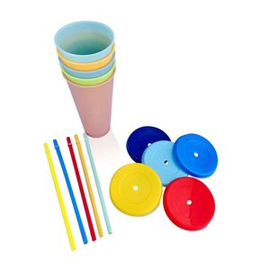 Vaso Frío de PP de 16oz (480ml) Mini con Tapa y Pajita, con Función de Cambio de Color para Agua Hirviendo - Product Image 4