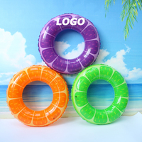 Flotteurs de piscine gonflables amusants et fruités: Plaisir aquatique pour adultes-Anneaux de bain orange et pastèque