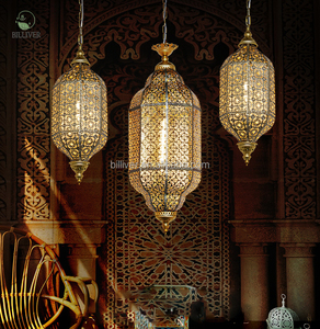 Lampe suspendue marocaine décorative antique de style bohème vintage de <span class=keywords><strong>Marrakech</strong></span>, lampe de plafond rétro, lampe rustique classique en métal ajouré - Product Image 4