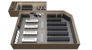 Diseño 3D para estantes de madera, <span class=keywords><strong>tienda</strong></span> de alimentos - Product Image 3