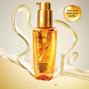 LEEQEJ Huile Capillaire Luxe Nourrissante Répare les Cheveux Abîmés par la Chaleur et la Coloration, Cheveux Secs et Frisés, Lisse et Revitalisant, Petite Bouteille Dorée - Product Image 1