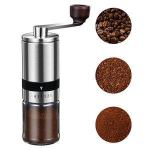 Moulin à café manuel classique en acier inoxydable 304 avec meule en céramique, réglable, pour l'extérieur - Product Image 1