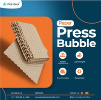 Feuille de papier bulle en kraft nid d'abeille double face écologique 20x12 pouces |   Emballage en PVC réutilisable pour parfums et cosmétiques |