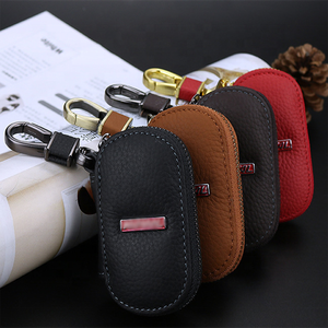 Funda de cuero para llave de <span class=keywords><strong>coche</strong></span>, cartera, funda para llave de <span class=keywords><strong>ama</strong></span> de llaves, funda Universal, caja de embalaje, logotipos personalizables - Product Image 6