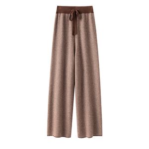 <span class=keywords><strong>Pantalon</strong></span> en laine mérinos de créateur <span class=keywords><strong>Pantalon</strong></span> en laine à motif à chevrons pour femmes <span class=keywords><strong>Pantalon</strong></span> en laine ample à taille haute et à jambes larges - Product Image 4