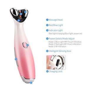 Portable Rechargeable <b>Microcurrent</b> Beauty Device for Skin Whitening, Face Slimming and Eye Bag Reducing With Face Lift Function - Product Image 1