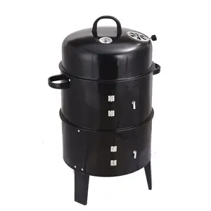 3 layers big vertical barrel smokeless folding charcoal steak bbq grill Smoker