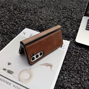 เคสโทรศัพท์หนัง PU แบบทัชใส่สบายแนวธุรกิจย้อนยุคบานพับป้องกันทุกส่วนของโทรศัพท์กันกระแทกได้รับการรับรองโลโก้ที่กำหนดเองสำหรับ - Product Image 2