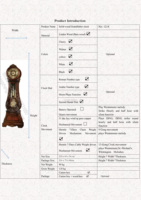 Horloge de sol en bois style grand-père, pendule lyre, mouvement mécanique Hermle, carillon 4/4, phases de lune, finition laiton antique brossé doré