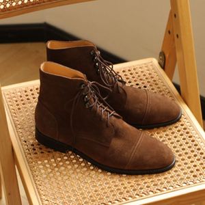 Botas Oxford de Estilo Británico Retro para Hombre JiuZhou, Botas de Trabajo para Oficina, de Cuero Genuino, Punta Cuadrada, Caña Alta - Product Image 3