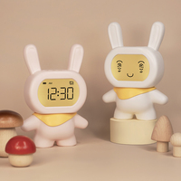 Réveil-lampe de nuit rechargeable en silicone en forme d'animal pour chambre de bébé, cadeau