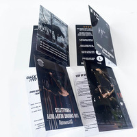 Impression de brochures publicitaires, de flyers et de cartes d'en-tête pliées avec logo personnalisé, design couleur pleine, faible MOQ, pour l'emballage commercial