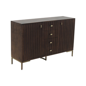 ตู้ไซด์บอร์ดไม้มะม่วงเนื้อแข็งทันสมัยพร้อมพื้นที่จัดเก็บขนาดใหญ่ เฟอร์นิเจอร์ไม้สไตล์ร่วมสมัยสำหรับห้องรับประทานอาหาร - Product Image 3