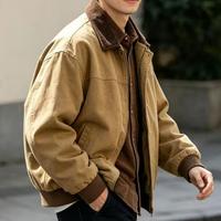 Blouson bomber vintage tendance en polyester personnalisé, veste streetwear d'hiver sur mesure
