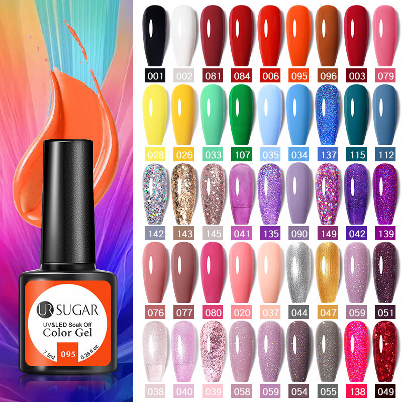 Ur Sugar Nail Gel Supplier 151 Colors Oem Private Label Soak Off Led Nails Polish Colour Uv Gel Nail Polish 