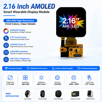 Module d'affichage intelligent portable Visionox 2,16 pouces AMOLED 480*480 avec écran tactile CTP, circuit intégré de pilote CO5300, interface QSPI/MIPI, 600 cd/m²