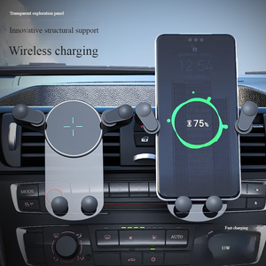 Supporto per Cellulare da <span class=keywords><strong>Auto</strong></span> con Ricarica Wireless Rapida 15W, Materiale ABS, Robuste Alette, Rotazione a 360°, Altezza Regolabile Telescopica - Product Image 5
