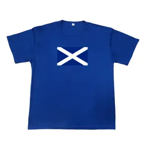 Custom Print Blank color Scotland flag print Cotton T-shirts