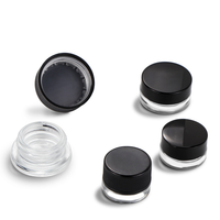 Conteneur en verre de 5/10 ml du fabricant, 5g 10g, verre rond sécurisé pour les enfants, couleur noir et blanc